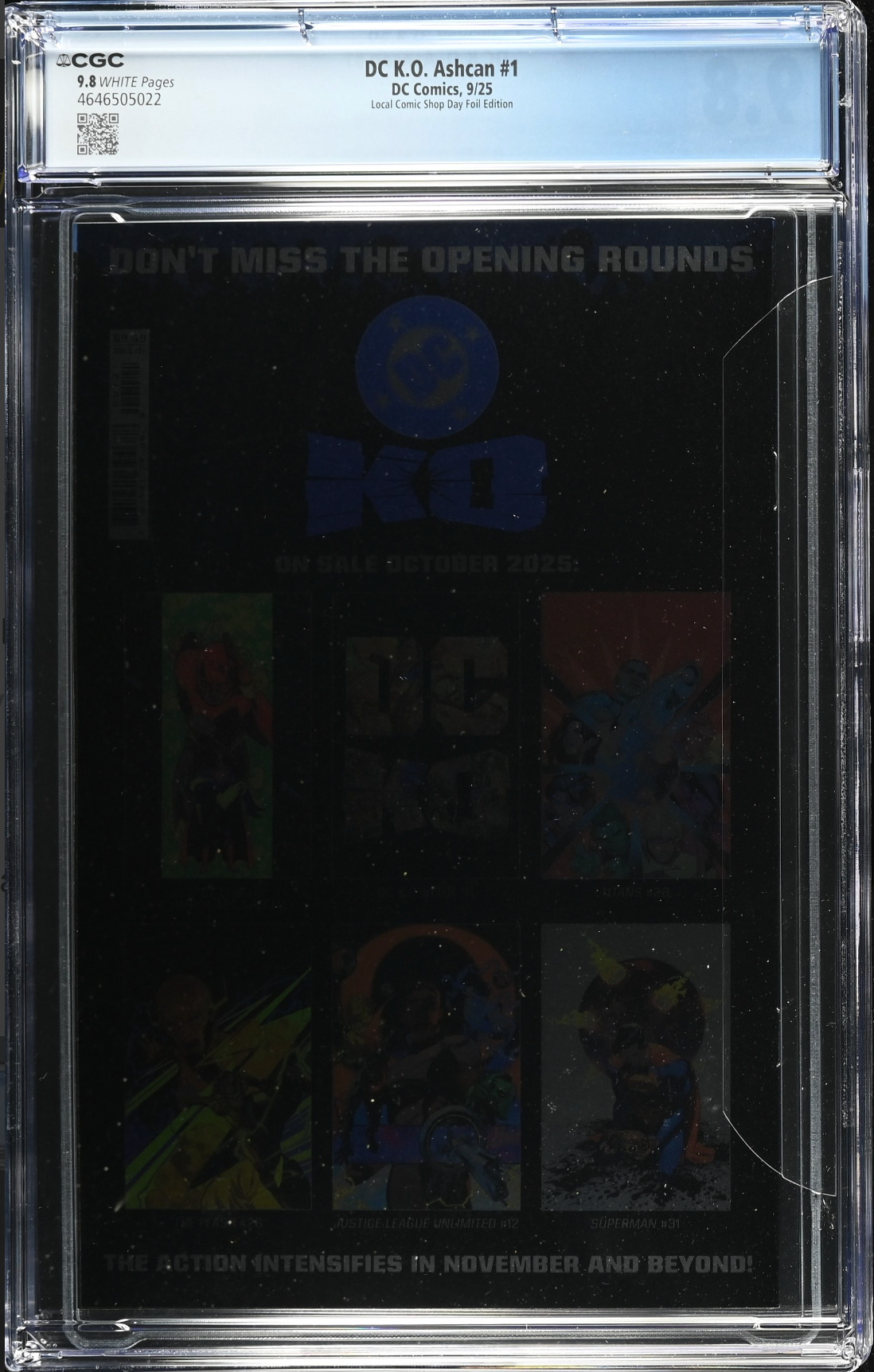 DC K.O. LCSD 2025 Ashcan Special Edition #1 Fernández Foil Variant CGC 9.8
