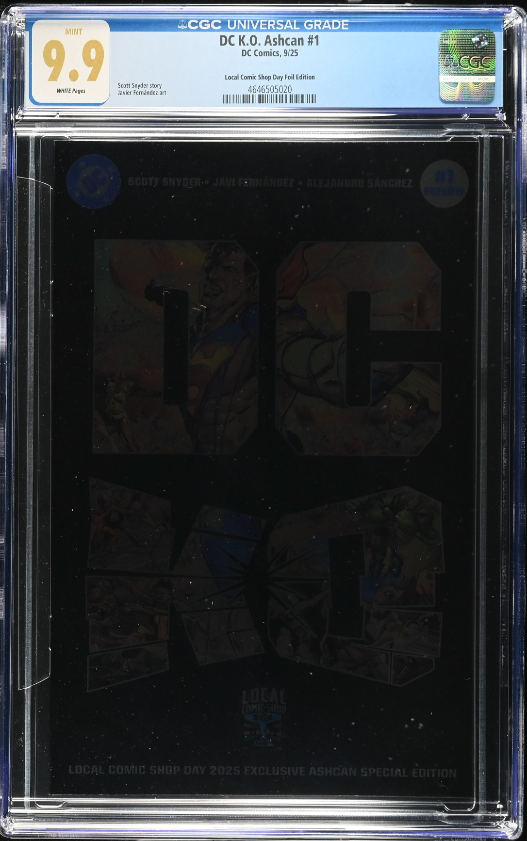 DC K.O. LCSD 2025 Ashcan Special Edition #1 Fernández Foil Variant CGC 9.9