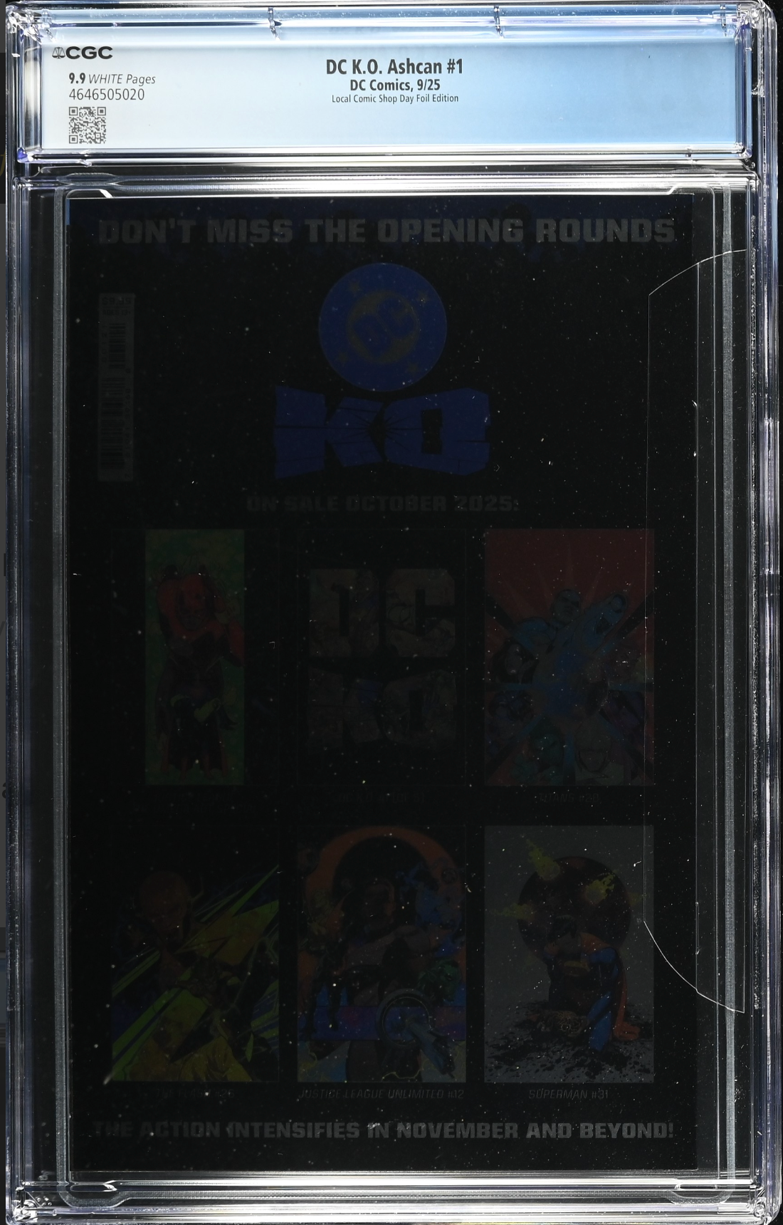 DC K.O. LCSD 2025 Ashcan Special Edition #1 Fernández Foil Variant CGC 9.9