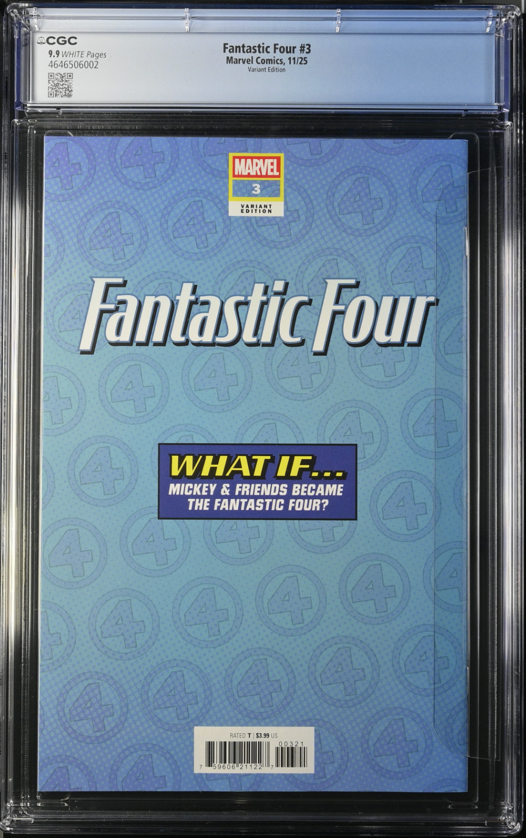 Fantastic Four #3 Disney Variant CGC 9.9