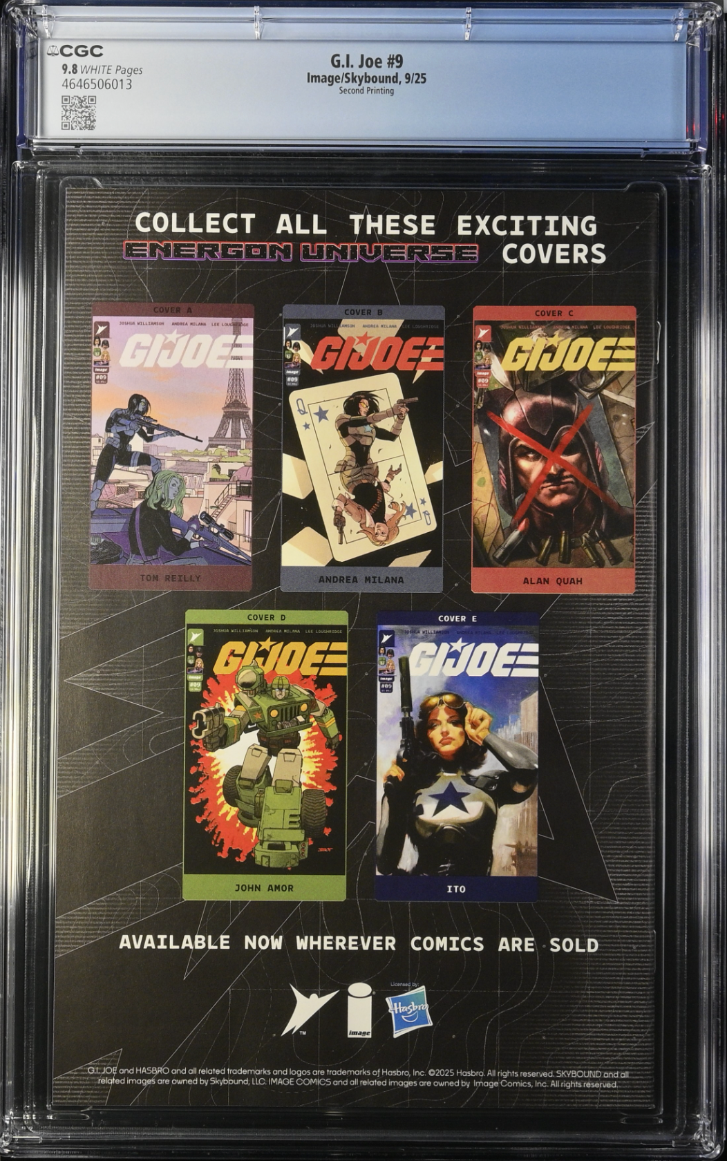 G.I. Joe #9 Second Printing CGC 9.8