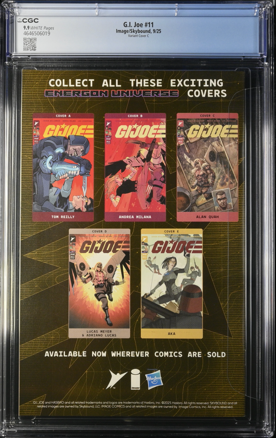 G.I. Joe #11 Quah 1:10 Retailer Incentive Variant CGC 9.9