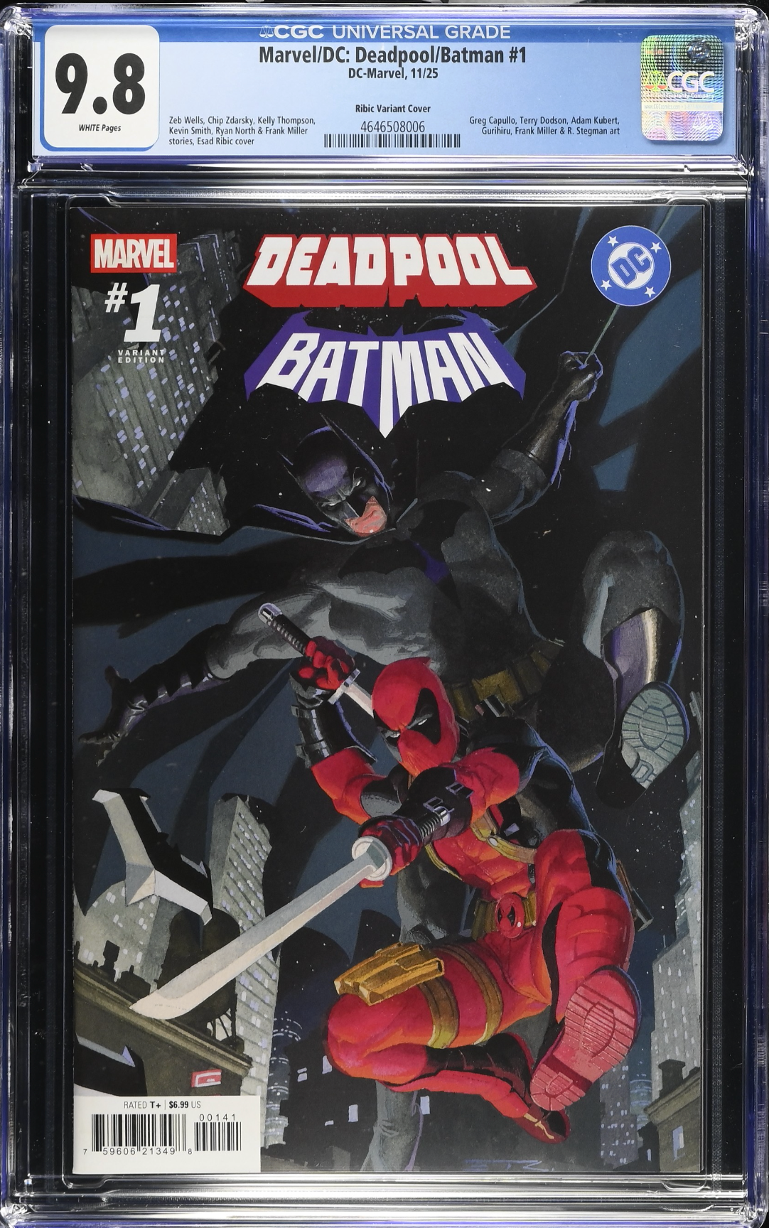 Marvel/DC: Deadpool/Batman #1 Ribic Variant CGC 9.8
