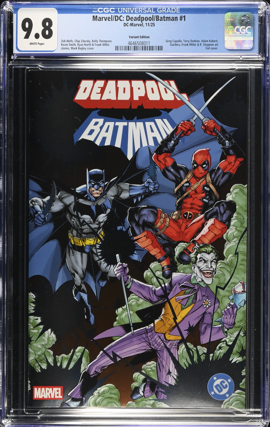 Marvel/DC: Deadpool/Batman #1 Bagley Foil Variant CGC 9.8
