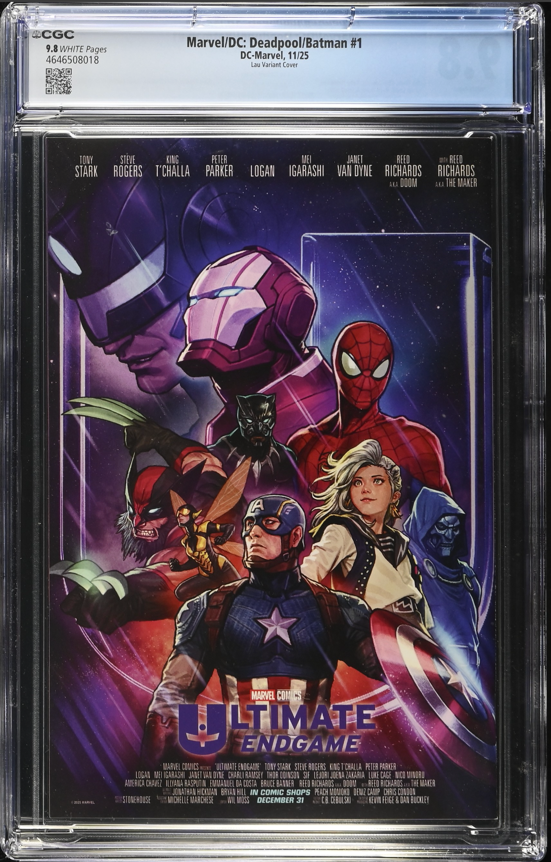 Marvel/DC: Deadpool/Batman #1 Artgerm Variant CGC 9.8