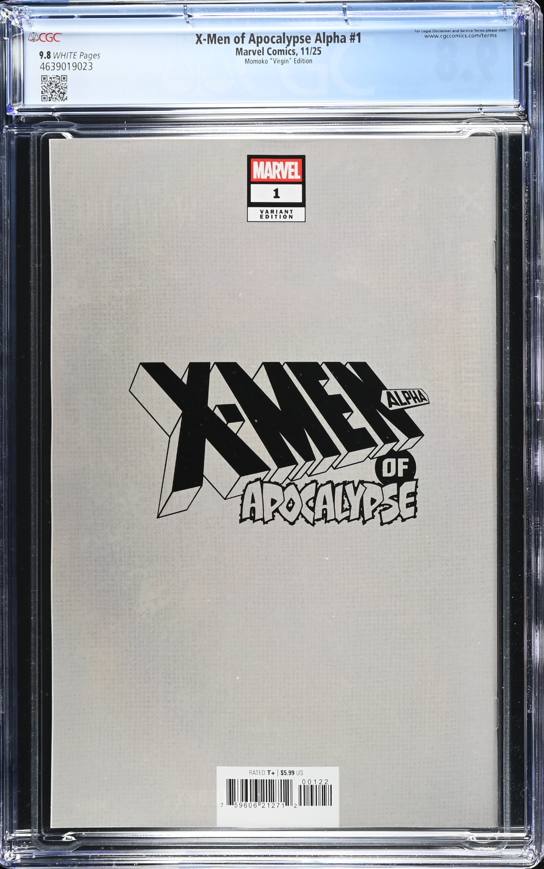 X-Men of Apocalypse Alpha #1 Momoko 1:100 Virgin Retailer Incentive Variant CGC 9.8