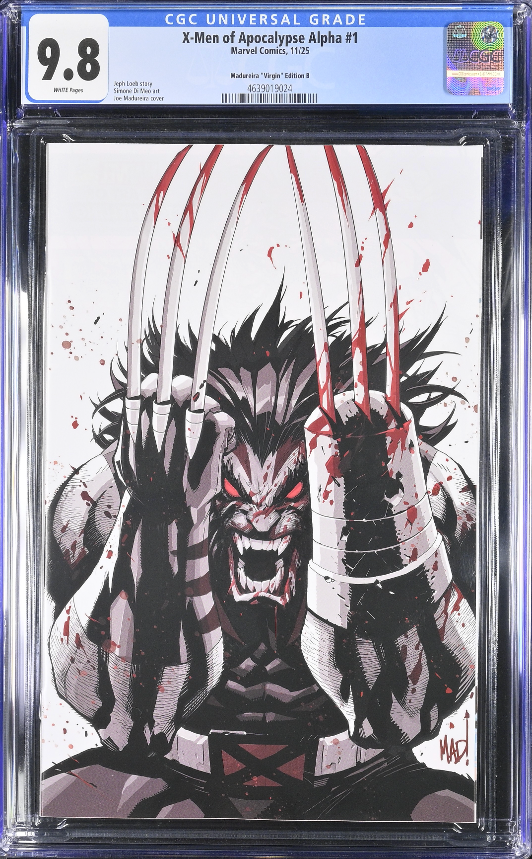 X-Men of Apocalypse Alpha #1 Madureira 1:200 Spot Color Bloody Virgin Retailer Incentive Variant CGC 9.8