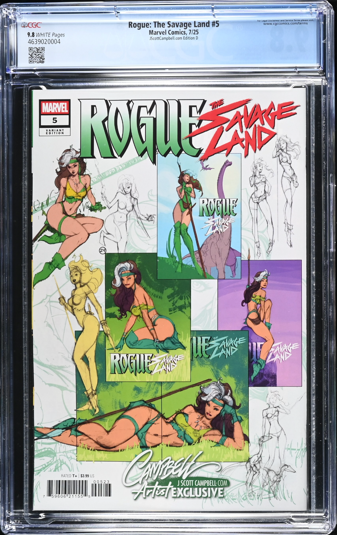 Rogue: The Savage Land #5 Campbell Exclusive D - "Pond Rogue" - CGC 9.8