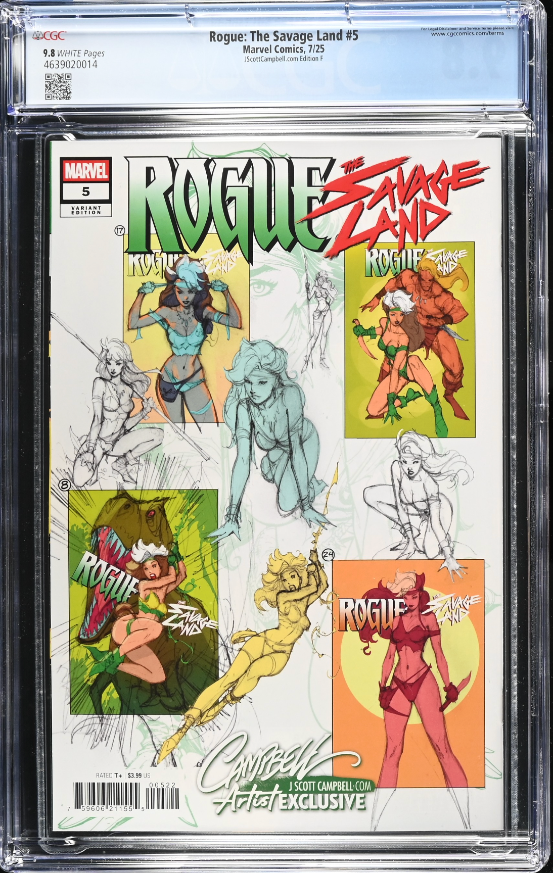 Rogue: The Savage Land #5 Campbell Exclusive F - "Pinup Rogue" - CGC 9.8