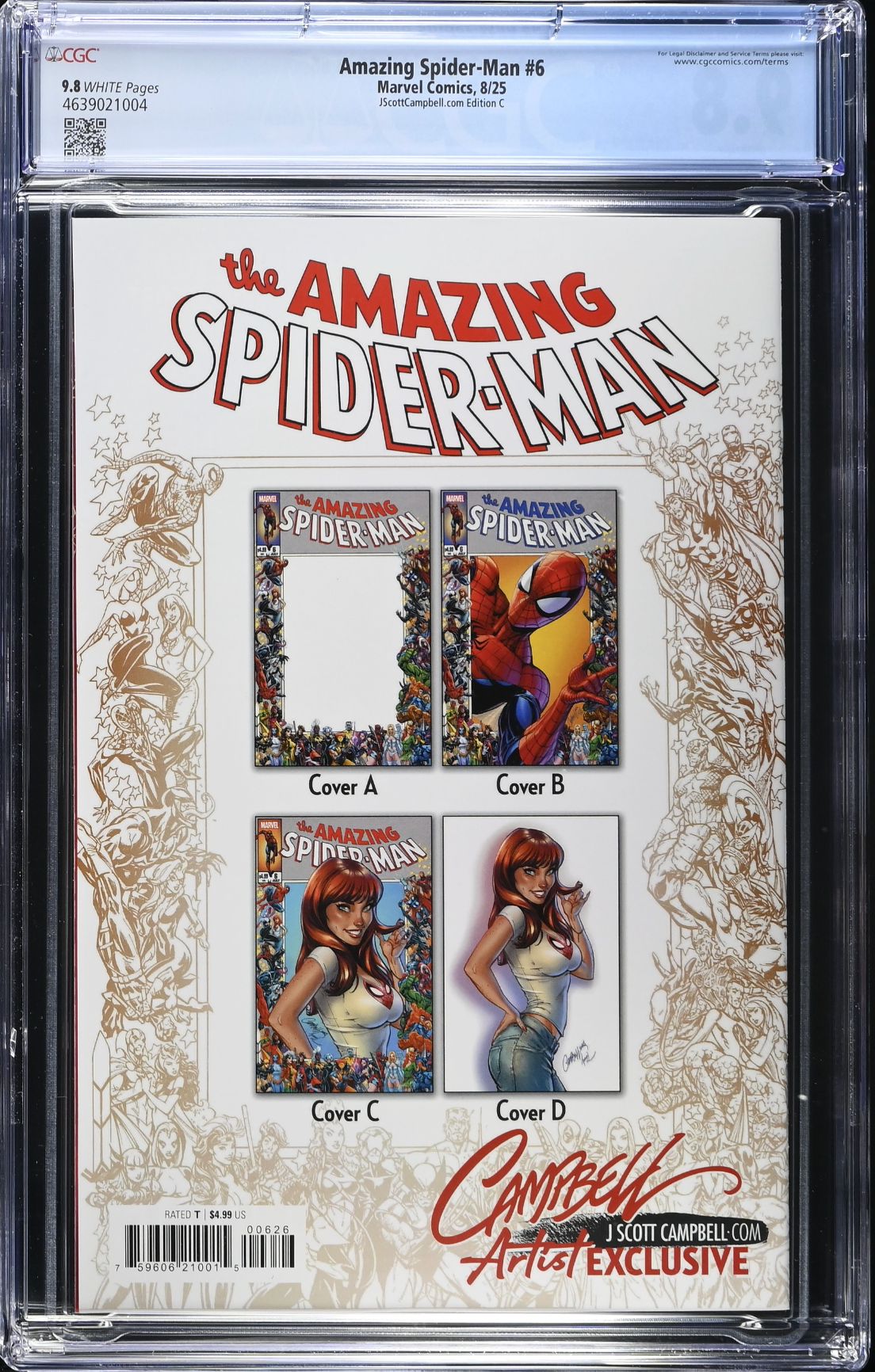 Amazing Spider-Man #6 Campbell Exclusive C - "MJ" - CGC 9.8