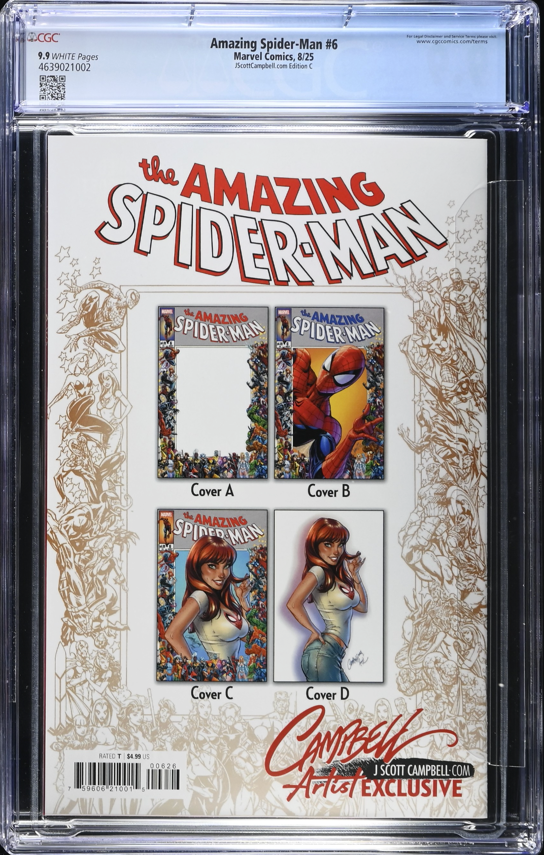 Amazing Spider-Man #6 Campbell Exclusive C - "MJ" - CGC 9.9