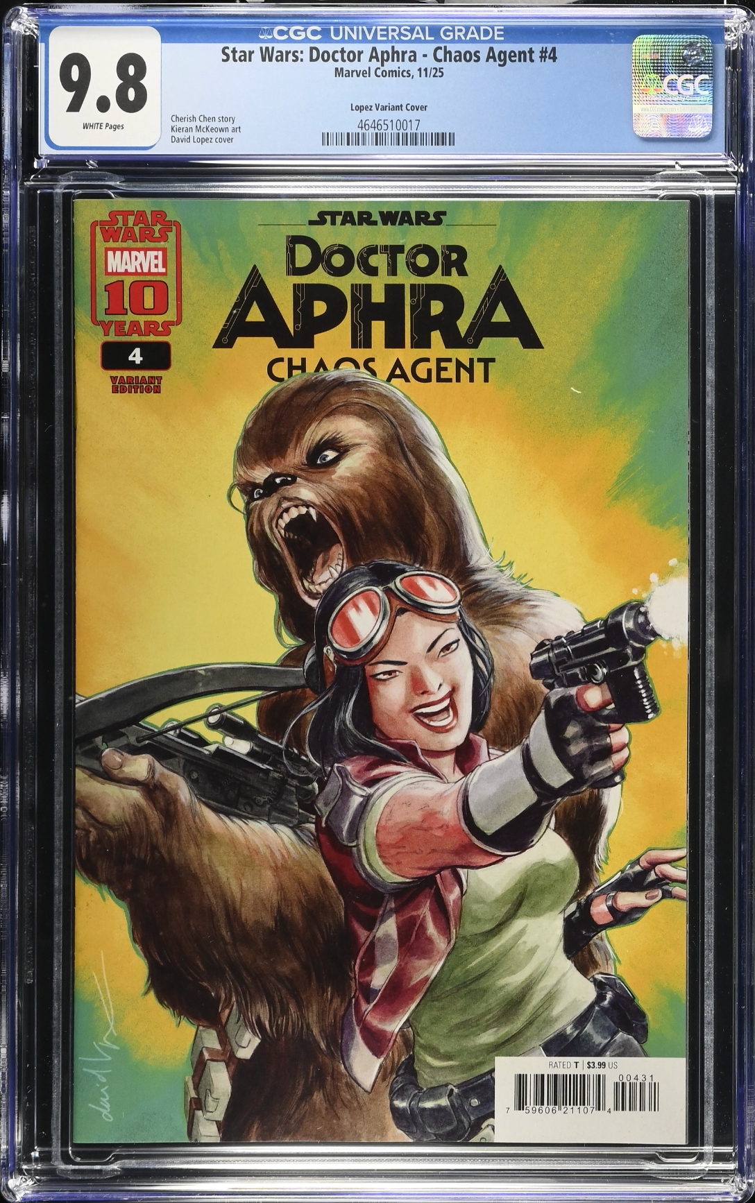 Star Wars: Doctor Aphra – Chaos Agent #4 Lopez Variant CGC 9.8