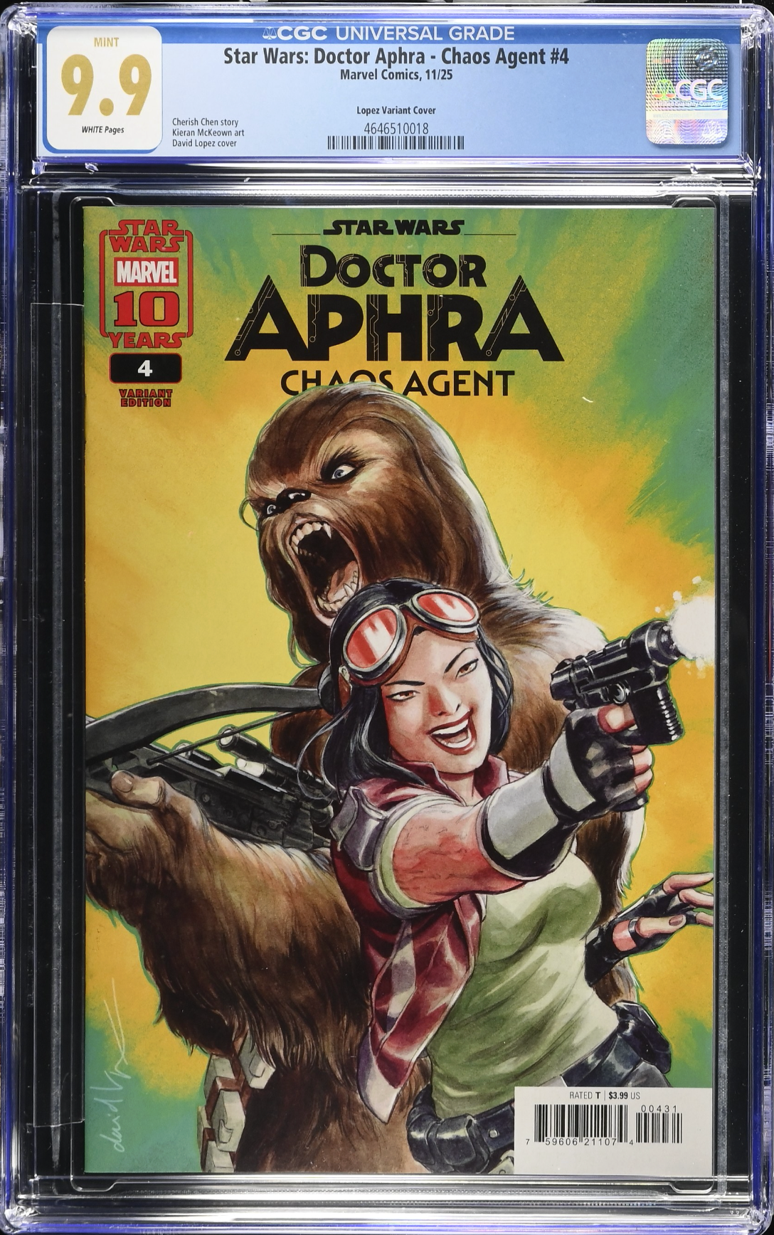 Star Wars: Doctor Aphra – Chaos Agent #4 Lopez Variant CGC 9.9