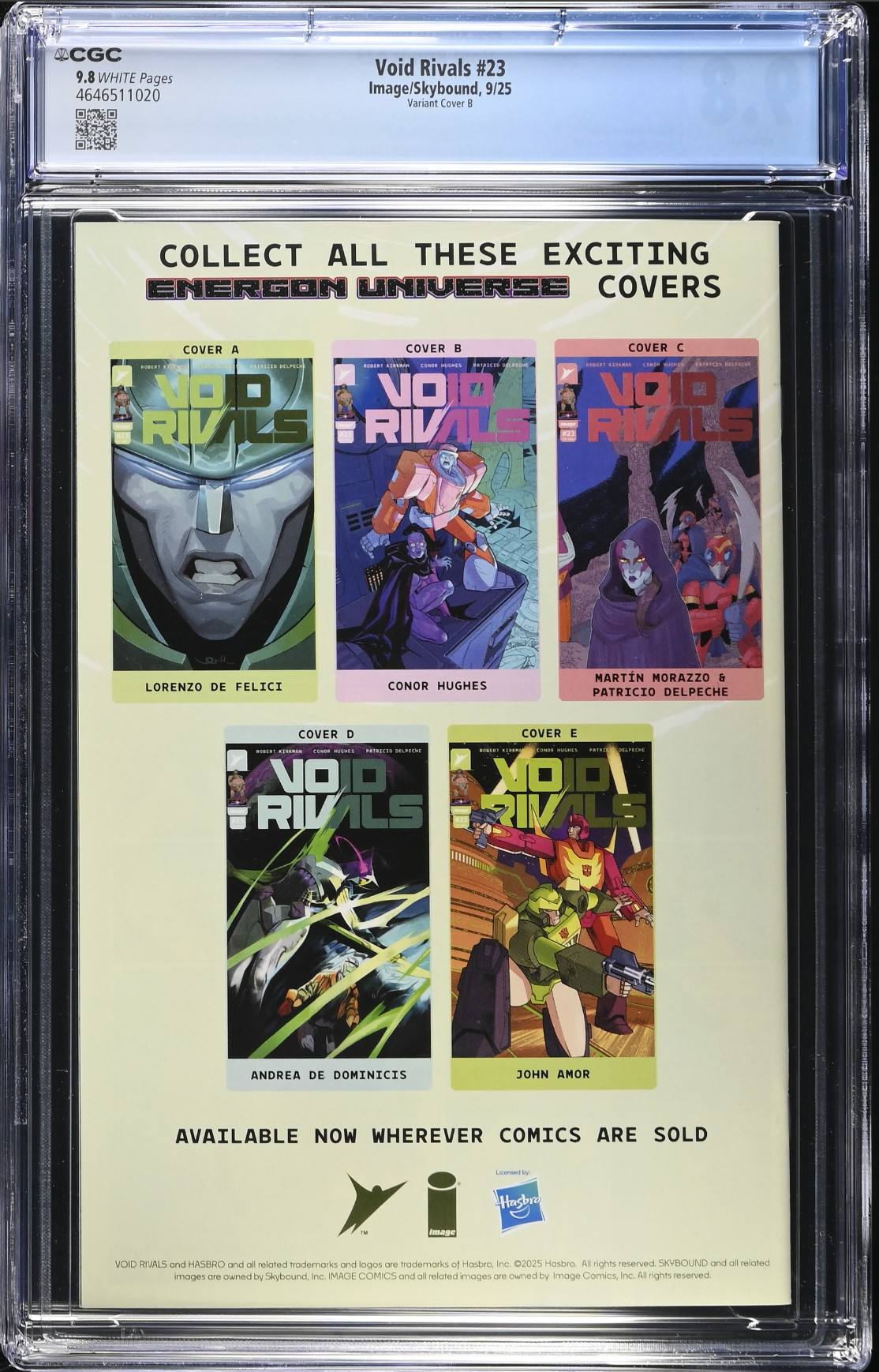 Void Rivals #23 Hughes Variant CGC 9.8