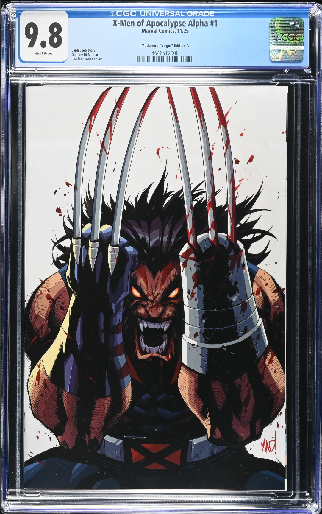 X-Men of Apocalypse Alpha #1 Madureira 1:50 Virgin Retailer Incentive Variant CGC 9.8