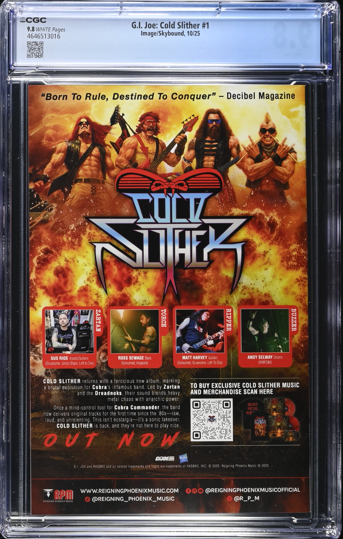 G.I. Joe: Cold Slither #1 CGC 9.8