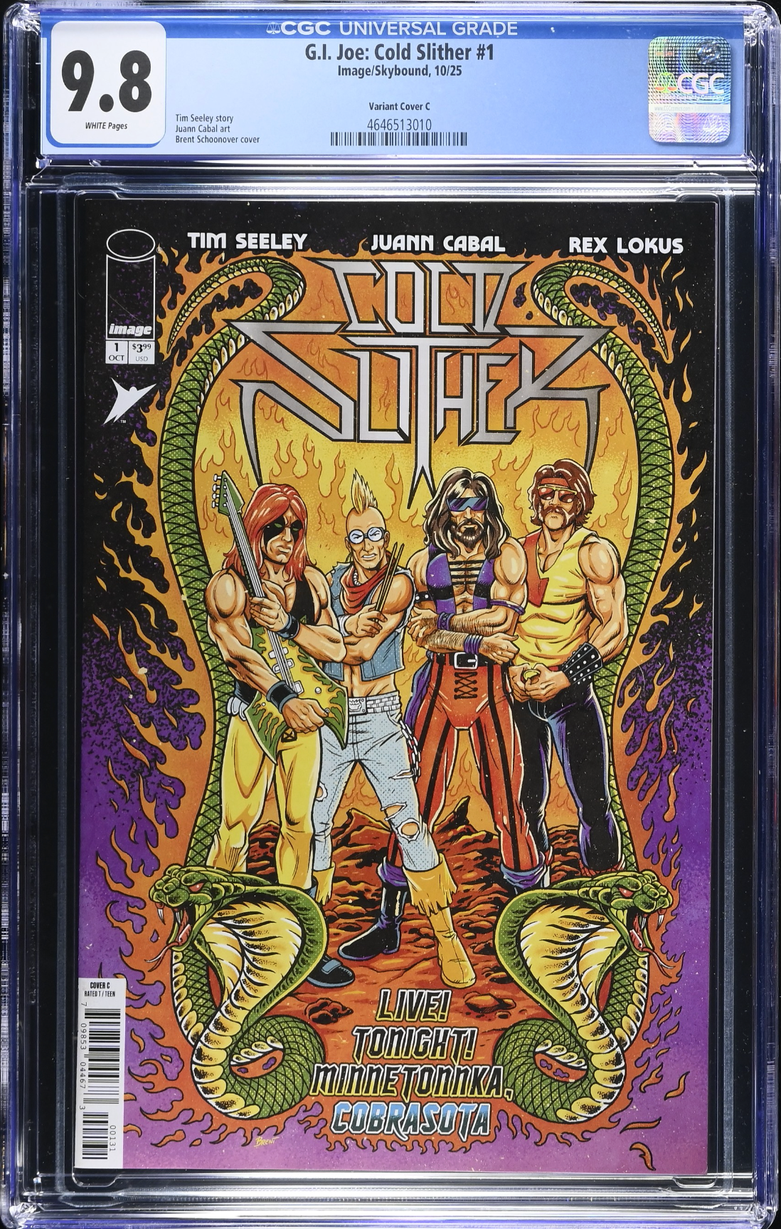 G.I. Joe: Cold Slither #1 Schoonover 1:10 Retailer Incentive Variant CGC 9.8