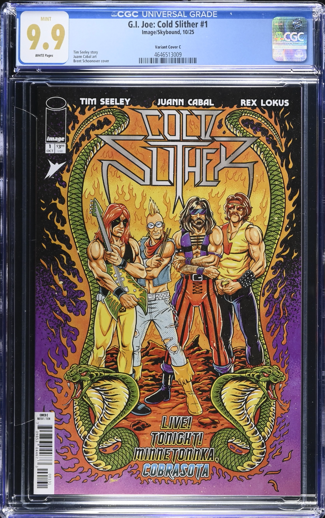 G.I. Joe: Cold Slither #1 Schoonover 1:10 Retailer Incentive Variant CGC 9.9