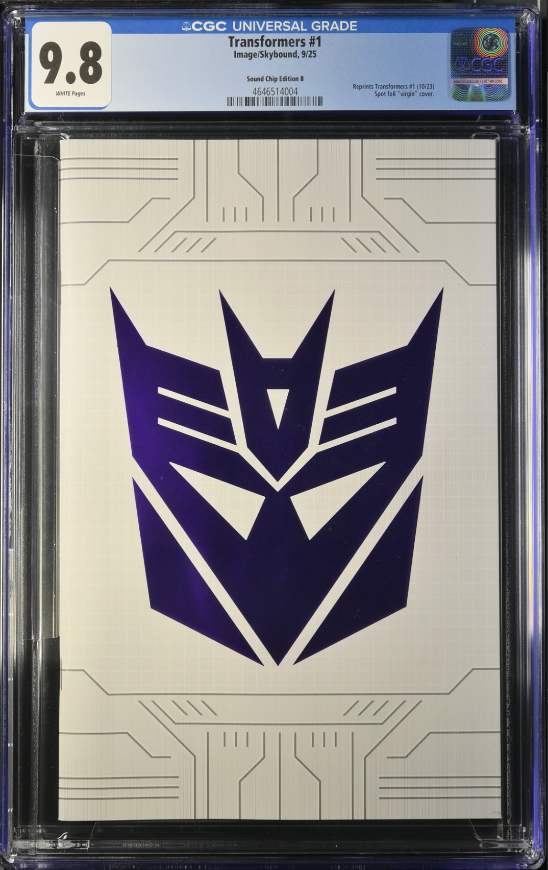 Transformers #1 Sound Chip Edition - Starscream Foil Variant - CGC 9.8