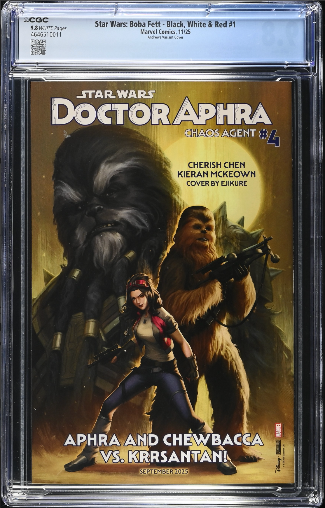 Star Wars: Boba Fett – Black, White & Red #1 Andrews Variant CGC 9.8