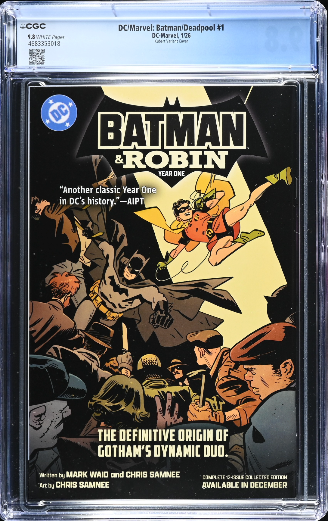 DC/Marvel: Batman/Deadpool #1 Kubert Variant CGC 9.8