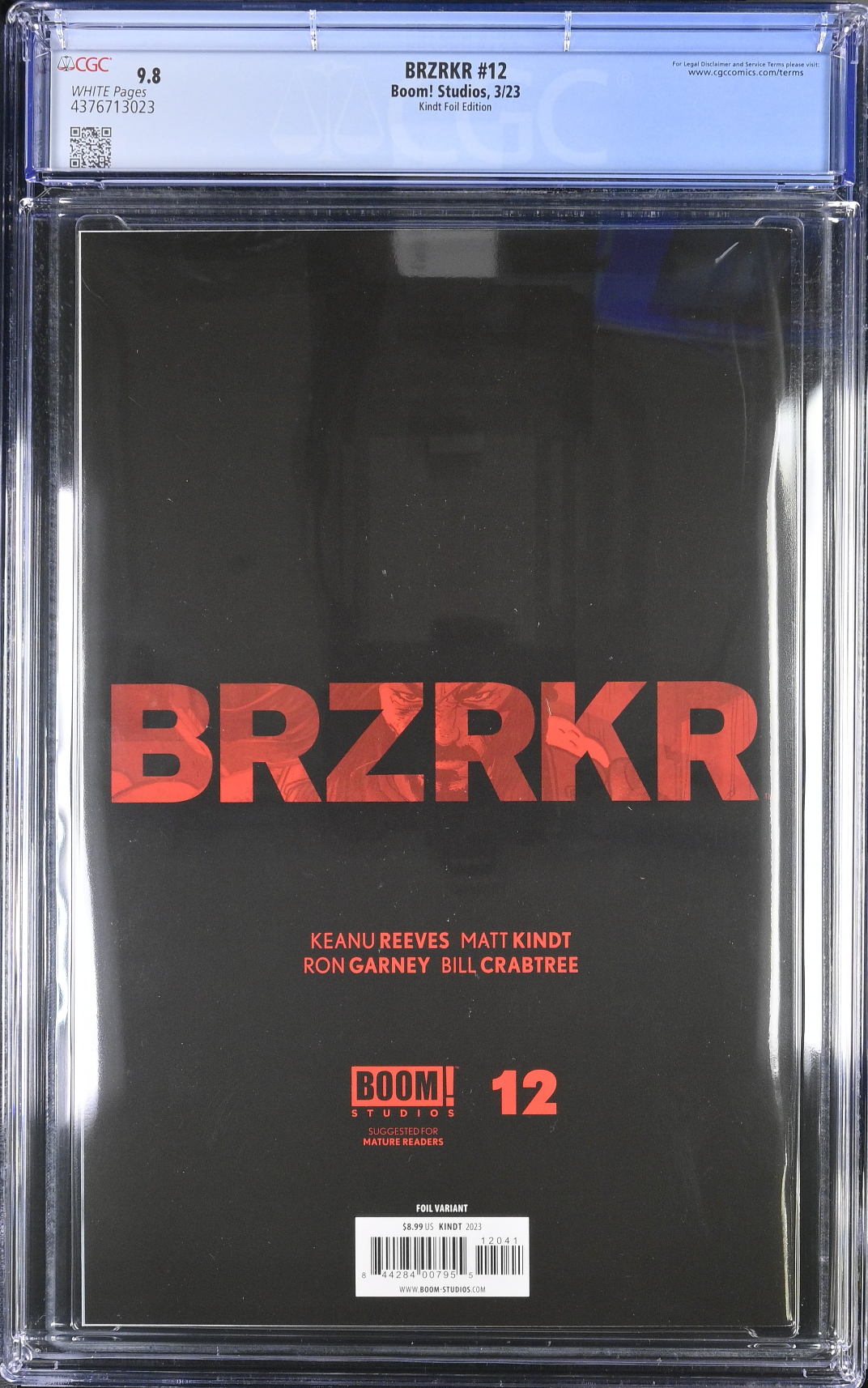 BRZRKR #12 Cover D Kindt Foil Variant CGC 9.8 (Berzerker)