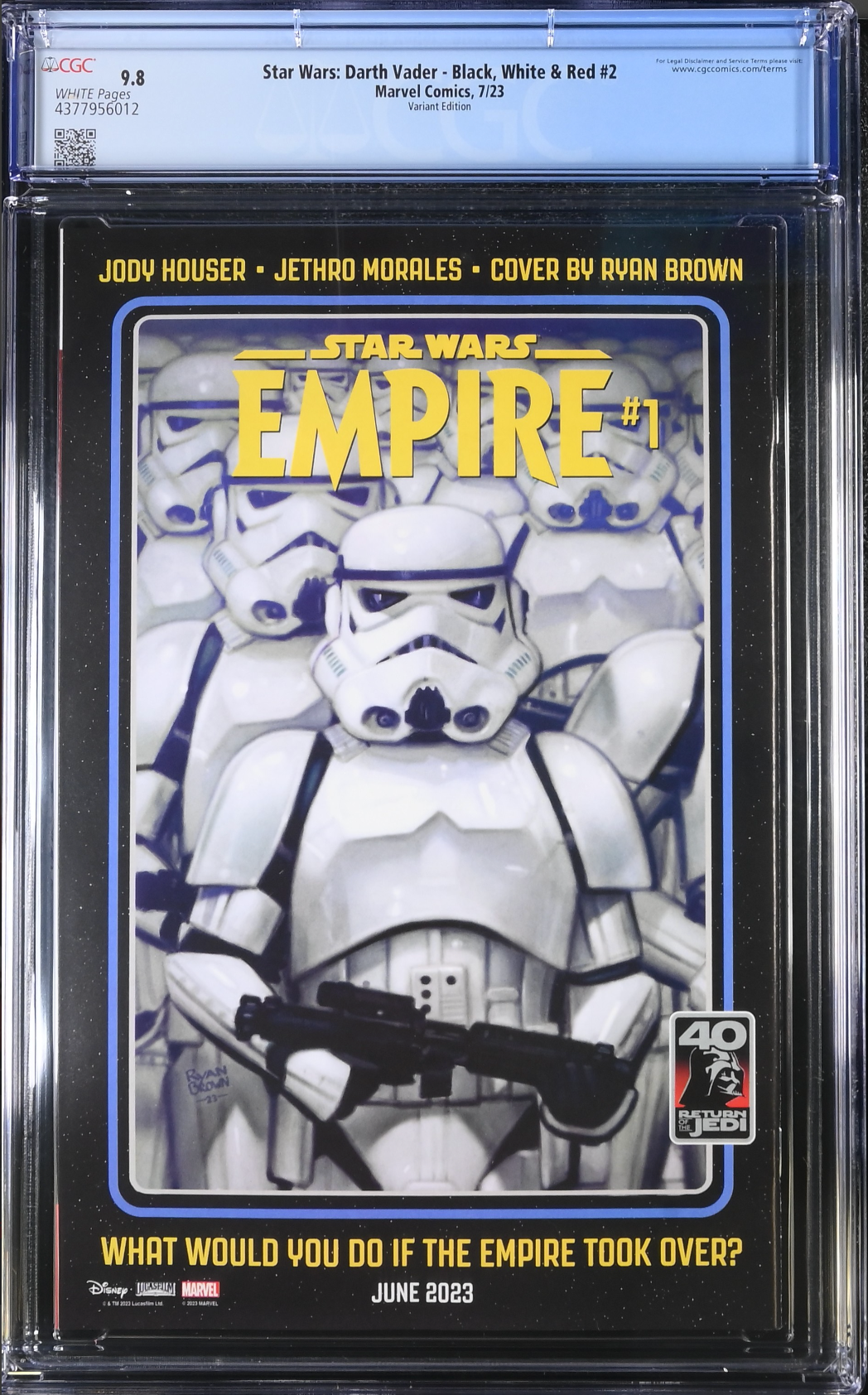 Star Wars: Darth Vader - Black, White & Red #2 Larroca Varianr CGC 9.8