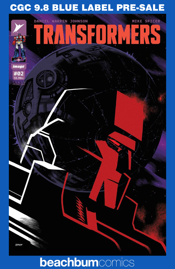 Transformers #2 Tenth Printing - Cover E - Amor Variant CGC 9.8