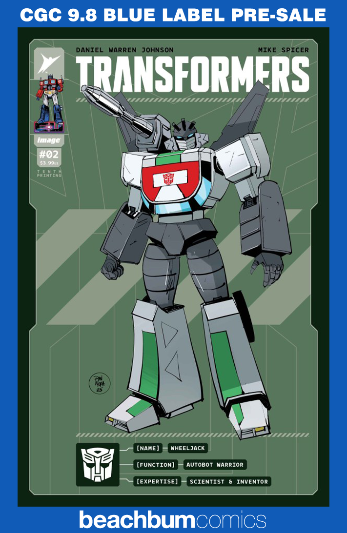 Transformers #2 Tenth Printing - Cover J - Mora Variant CGC 9.8