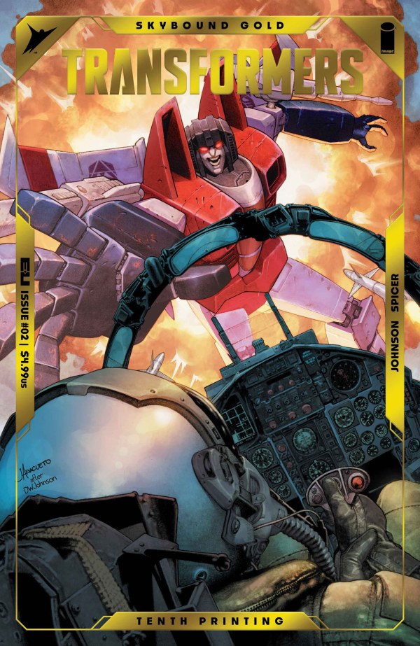 Transformers #2 Tenth Printing Cover B Anacleto Embossed Gold Foil Variant (3/11/26)