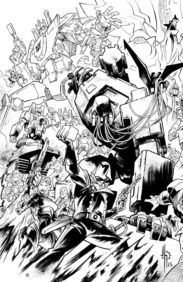 Transformers #21 Cover G Hughes B&W Energon Universe Second Anniversary Variant (6/11/25)