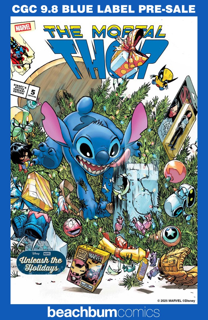Thor #5 Ramos Disney Stitch Unleash the Holidays Variant CGC 9.8