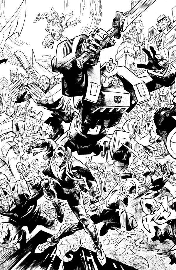 Void Rivals #20 Cover G Howard B&W Energon Universe Second Anniversary Variant