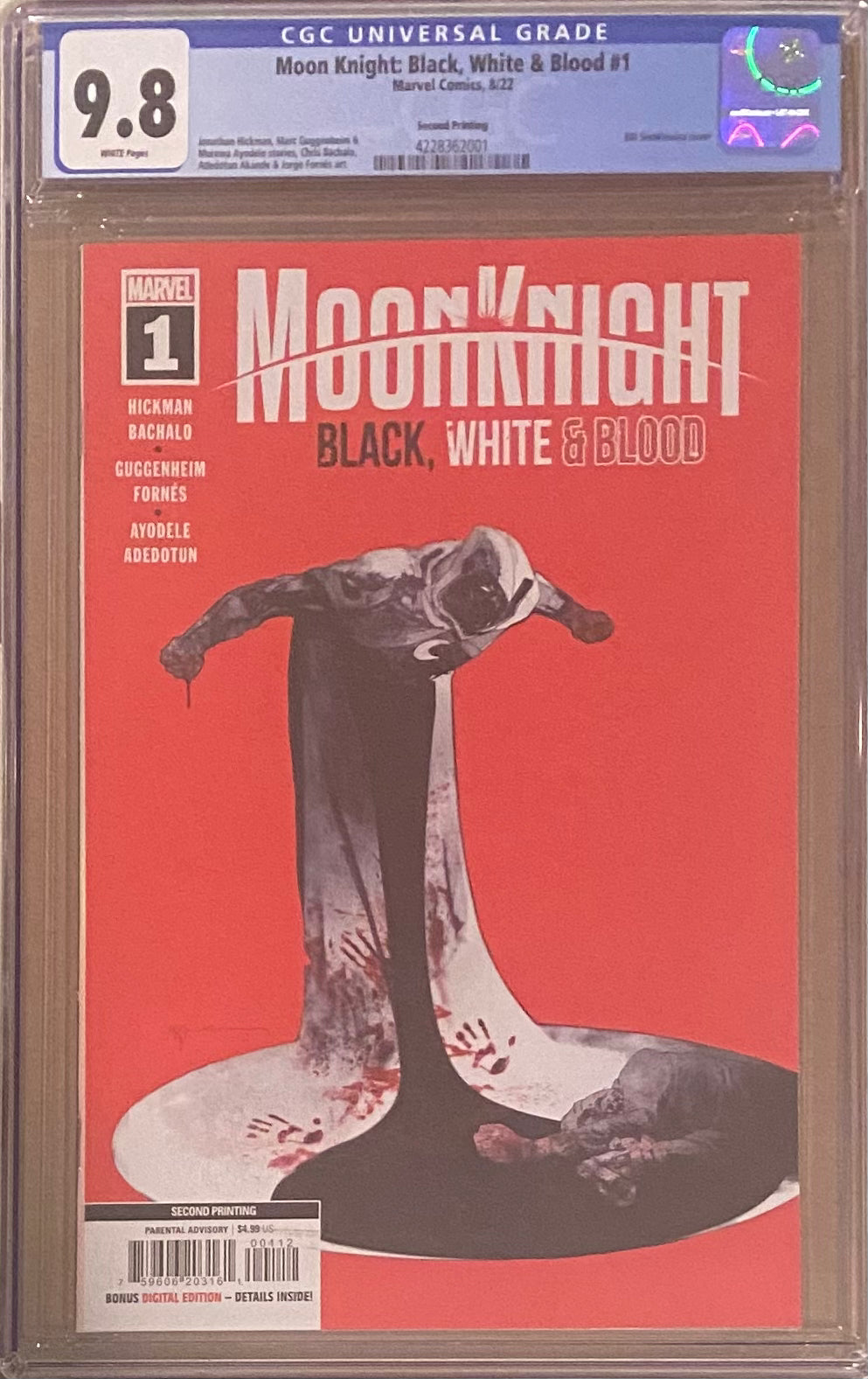 Moon Knight: Black, White, and Blood #1 Second Printing CGC 9.8