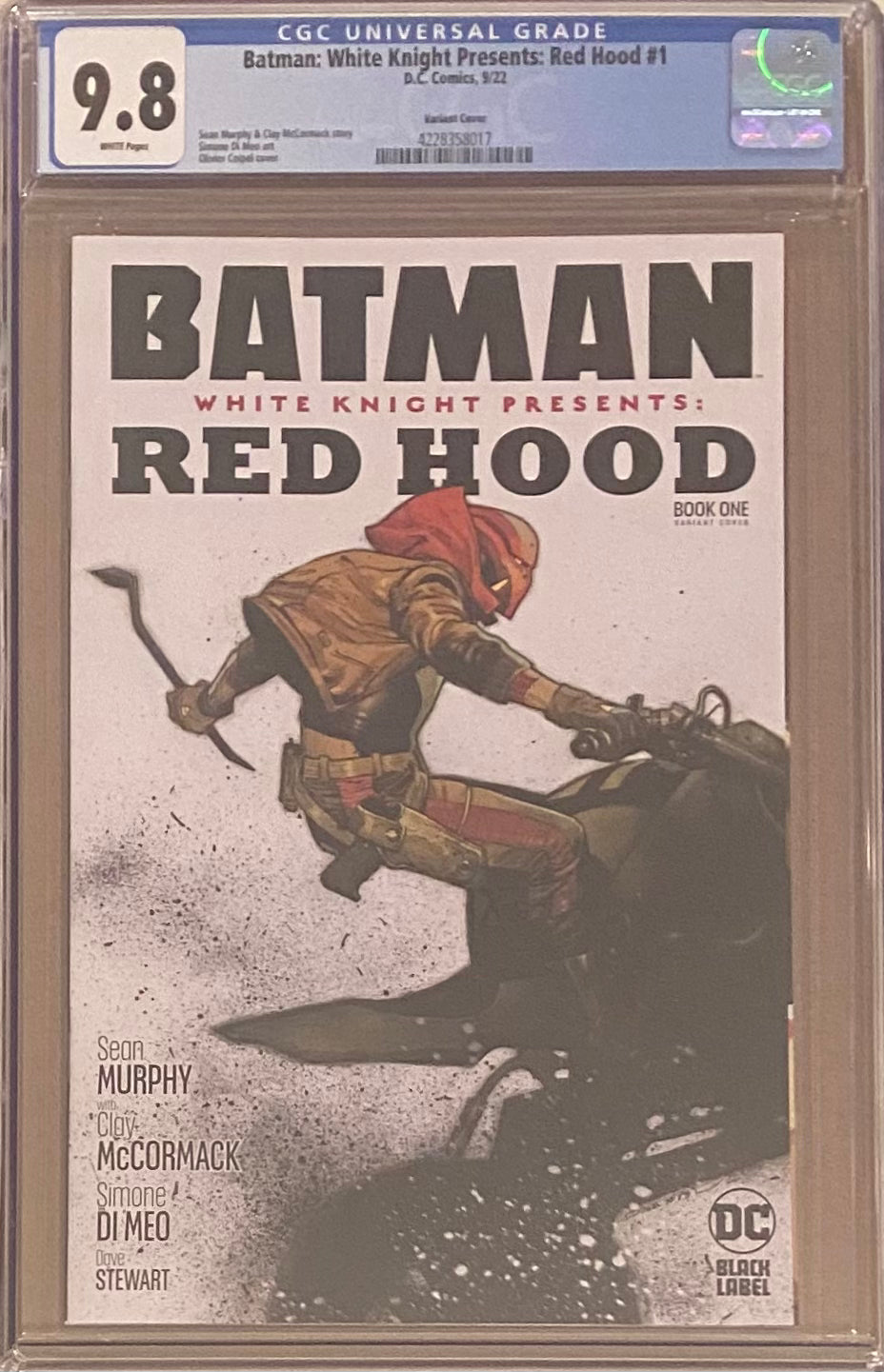 Batman: White Knight Presents - Red Hood #1 Coipel Variant CGC 9.8