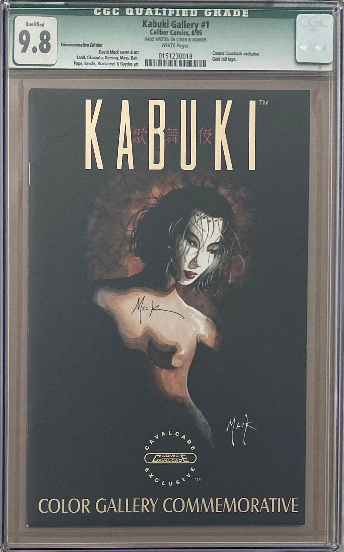 Kabuki Gallery #1 Commemorative Edition CGC 9.8 Qualified