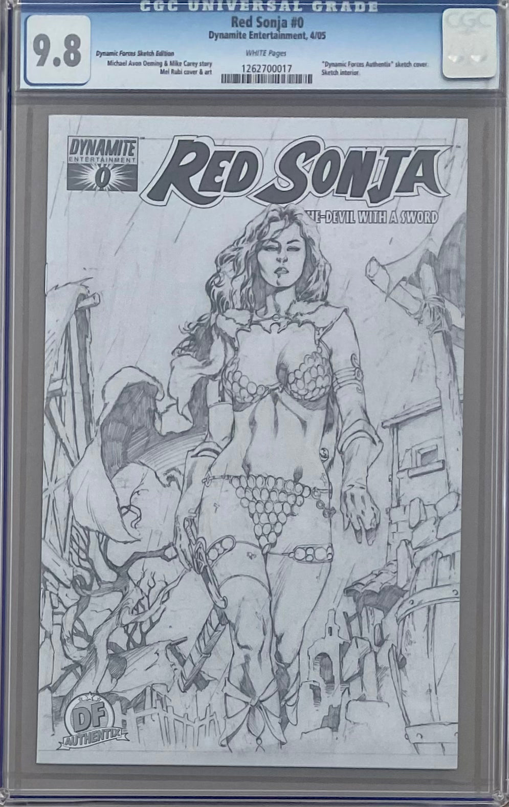 Red Sonja #0 Dynamic Forces Sketch Edition CGC 9.8