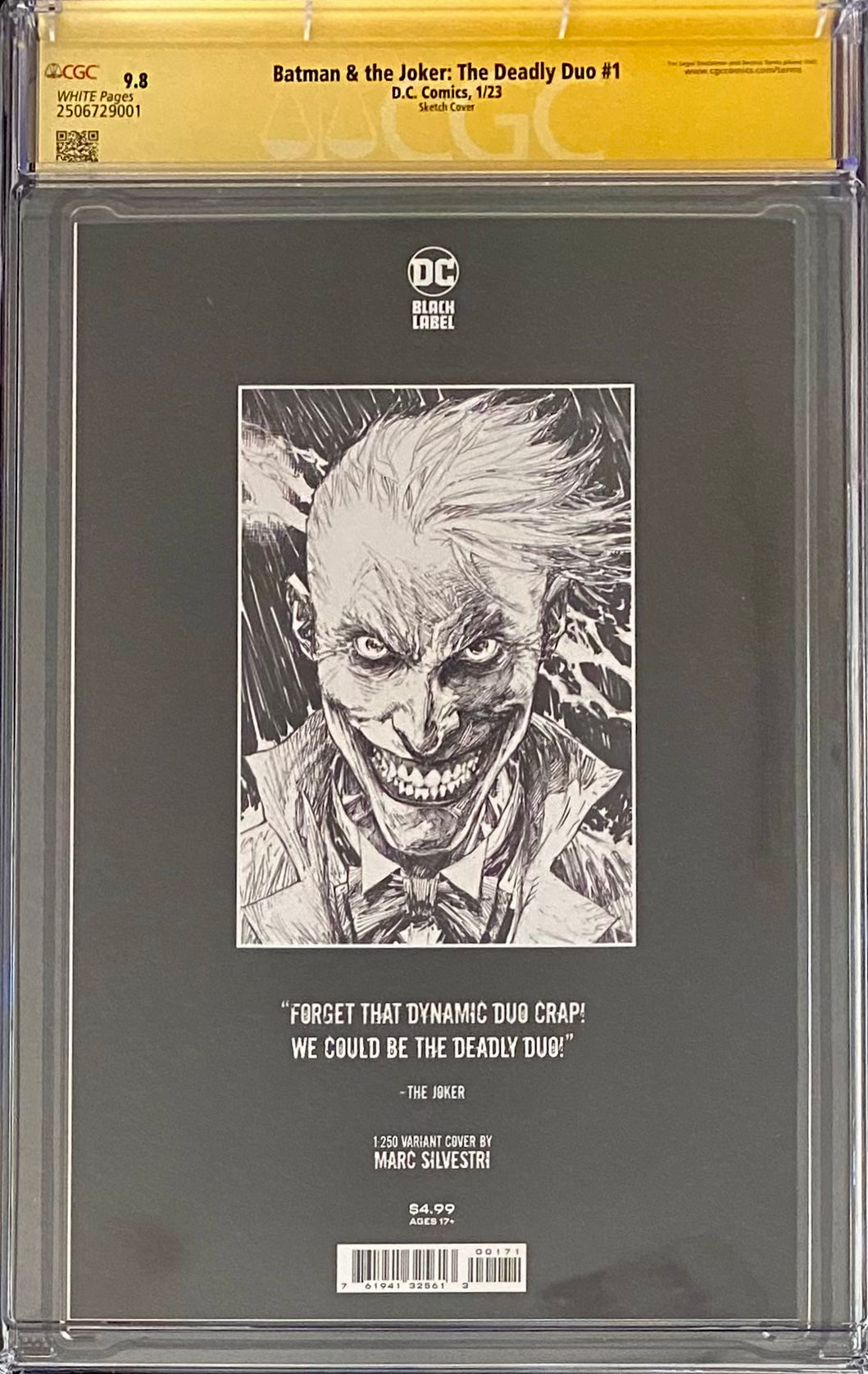 Batman & The Joker: The Deadly Duo #1 Silvestri 1:250 Retailer Incentive Variant CGC 9.8 SS
