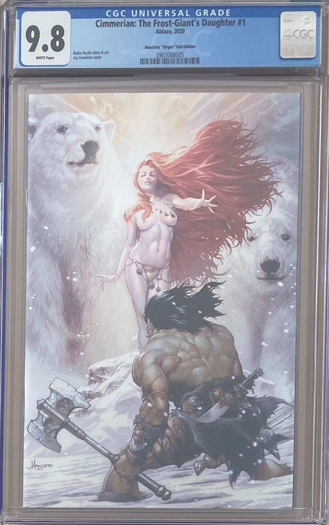 Cimmerian: The Frost-Giant's Daughter #1 Anacleto Foil Virgin Edition CGC 9.8