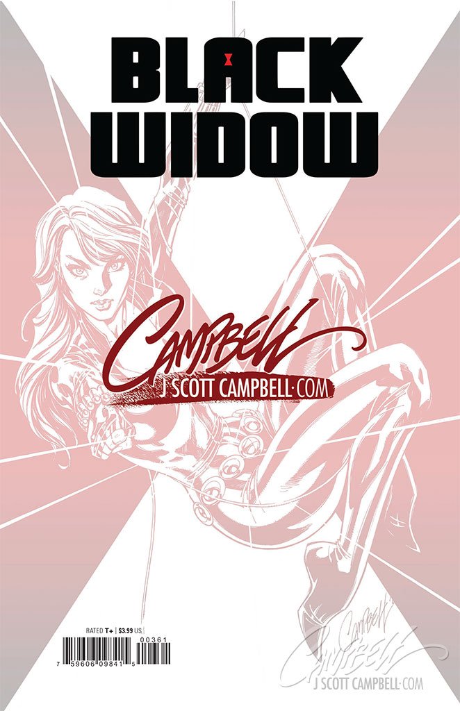 Black Widow #3 J. Scott Campbell LTD 300 Glow in the Dark Artist Proof AP Exclusive CGC 9.8 SS