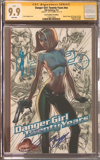 Danger Girl: Twenty Years #1 J. Scott Campbell Exclusive CGC 9.9 SS