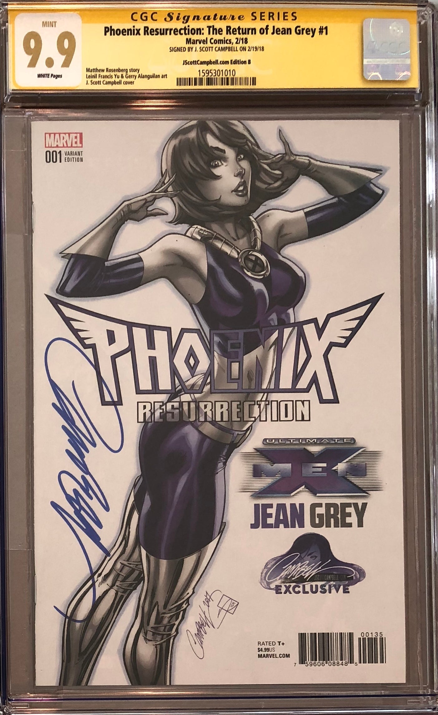 Phoenix Resurrection: The Return of Jean Grey #1 J. Scott Campbell Edition B Variant CGC 9.9 SS