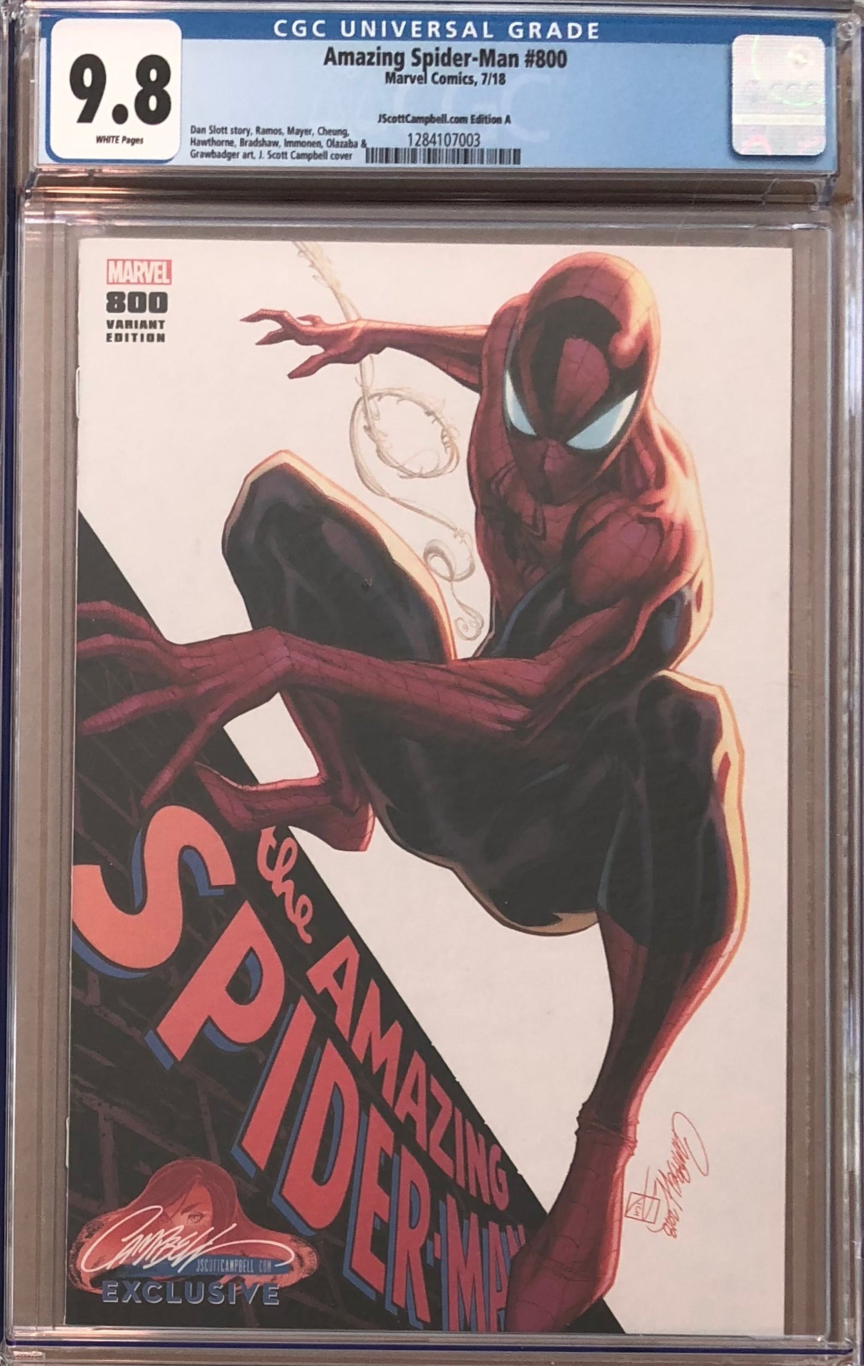 Amazing Spider-Man #800 J. Scott Campbell Edition A-H Exclusive Set CGC 9.8