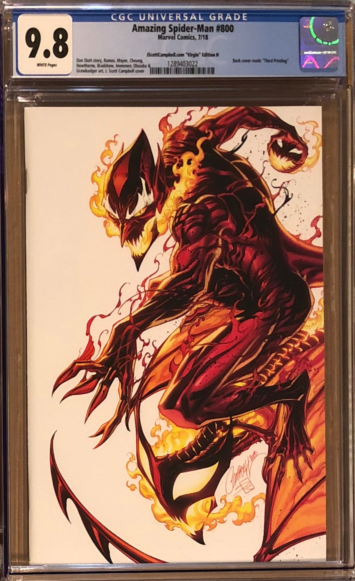 Amazing Spider-Man #800 J. Scott Campbell Edition H "Red Goblin" SDCC Virgin Exclusive CGC 9.8