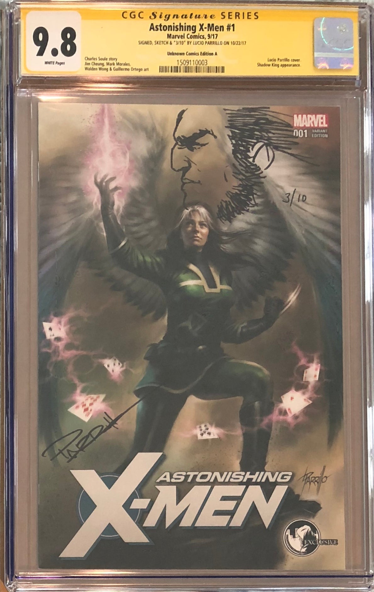 Astonishing X-Men #1 Unknown Comics Variant CGC 9.8 SS Sketched Wolverine #3/10