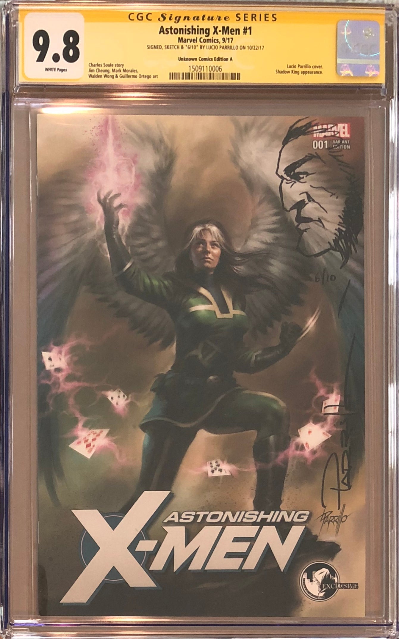 Astonishing X-Men #1 Unknown Comics Variant CGC 9.8 SS Sketched Wolverine #6/10