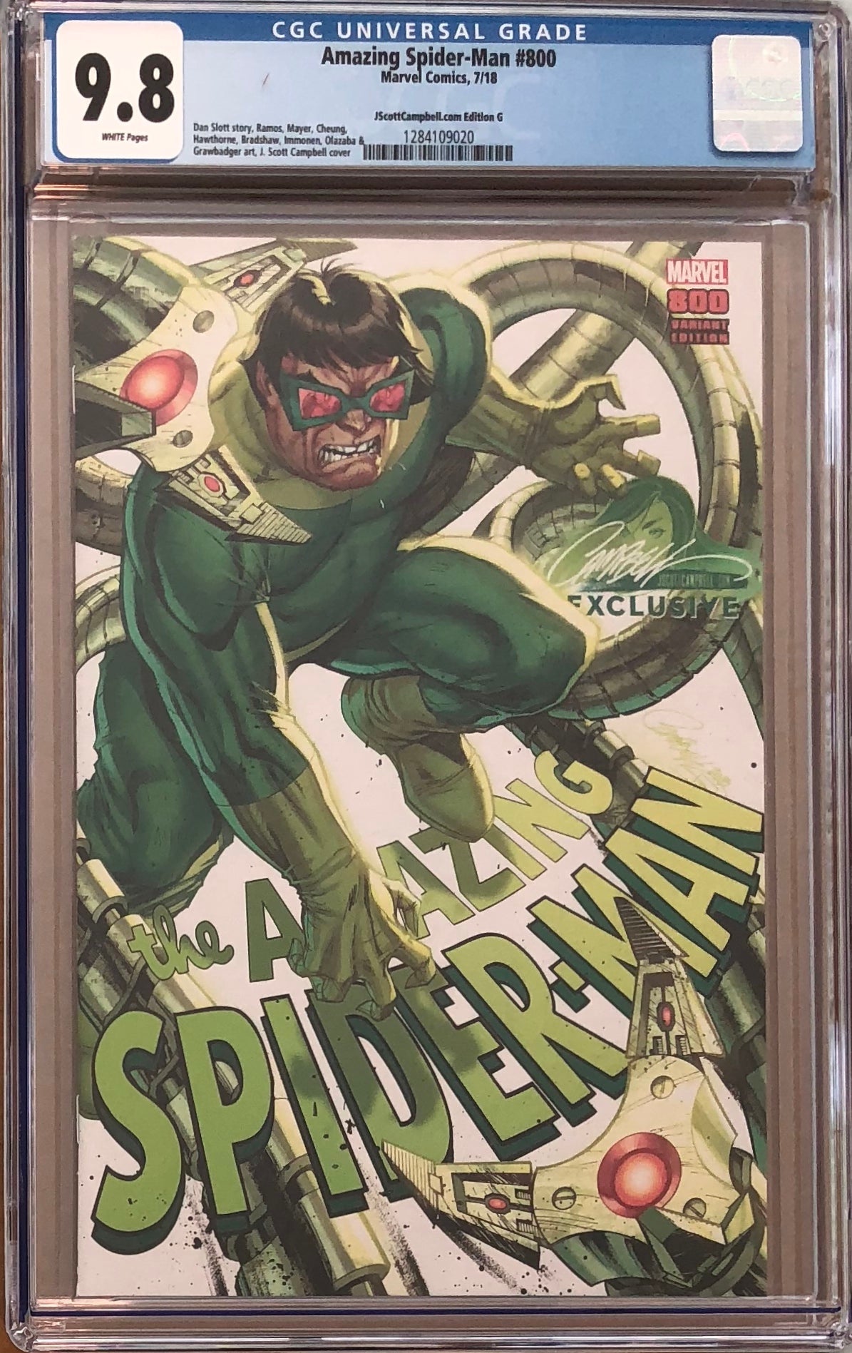 Amazing Spider-Man #800 J. Scott Campbell Edition G "Dr. Octopus" Exclusive CGC 9.8