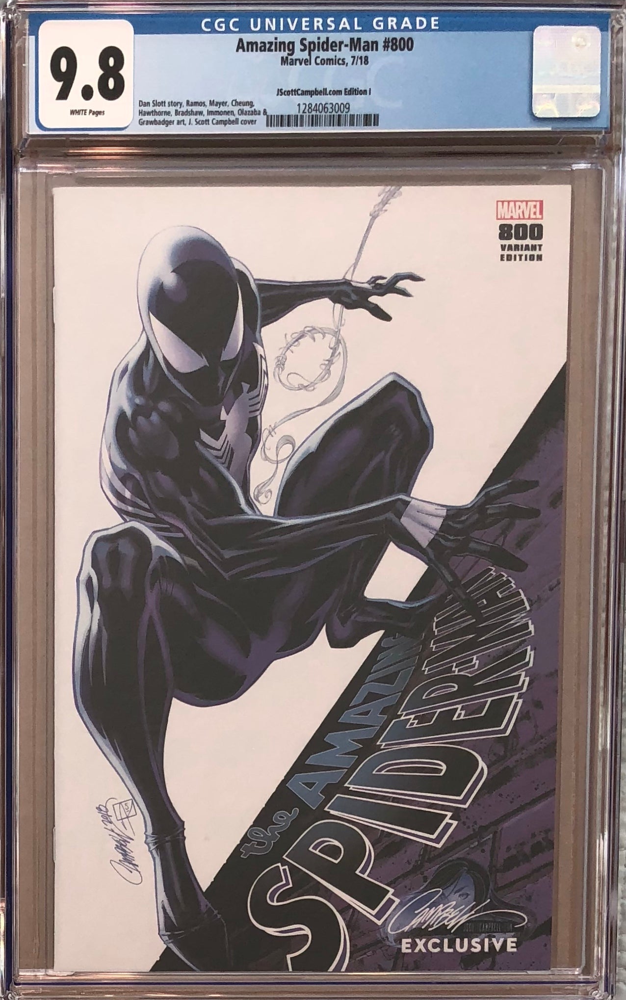 Amazing Spider-Man #800 J. Scott Campbell Edition I "Black Spider-Man" SDCC Exclusive CGC 9.8