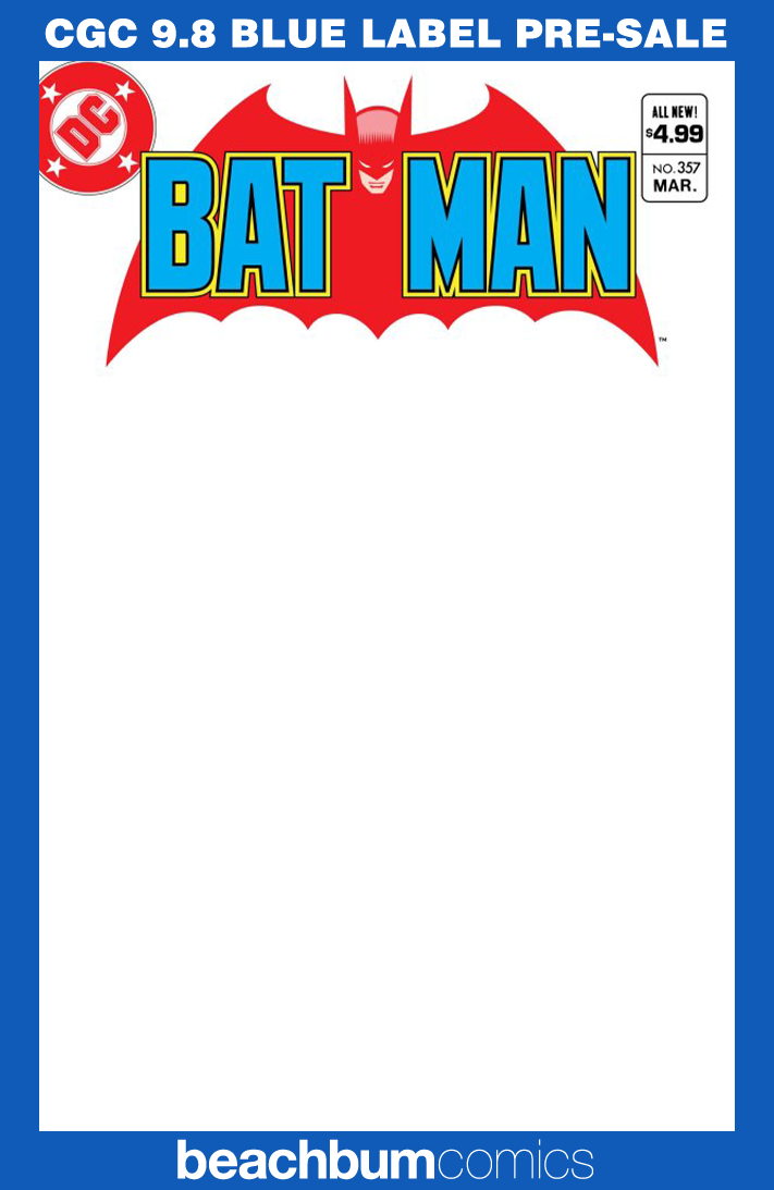 Batman #357 Facsimile Blank Edition CGC 9.8