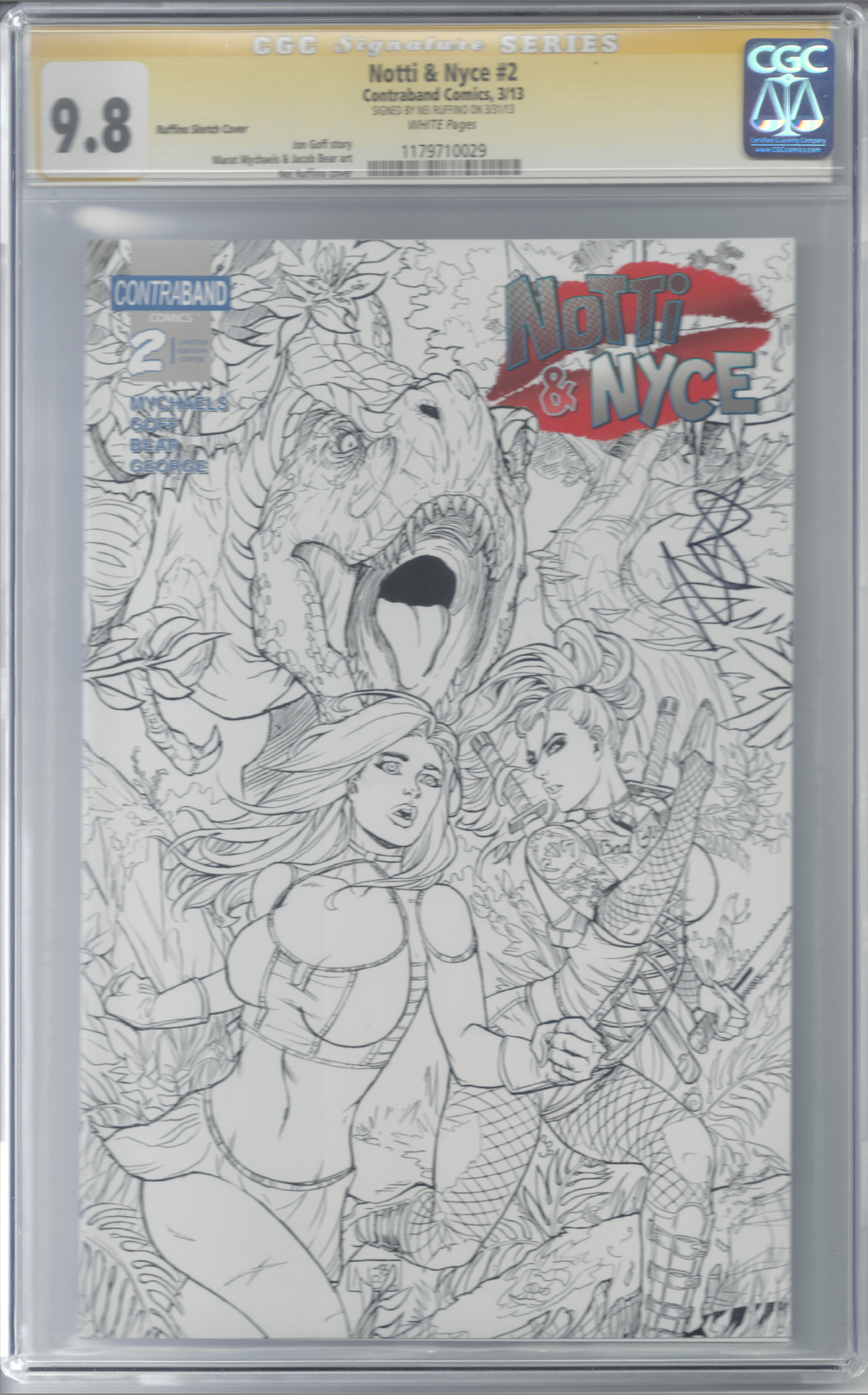 Notti & Nyce #2 Ruffino Sketch Exclusive CGC 9.8 SS
